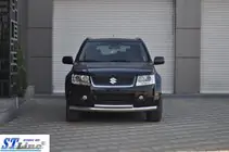 Suzuki Grand Vitara 2005–2017 Voorste dubbele bullbar 60/42 mm (RVS) foto 8