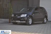 Suzuki Grand Vitara 2005–2017 Voorste dubbele bullbar 60/42 mm (RVS) foto 4