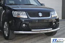 Suzuki Grand Vitara 2005–2017 Voorste dubbele bullbar 60/42 mm (RVS) foto 7