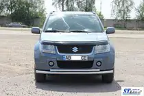 Suzuki Grand Vitara 2005–2017 Voorste dubbele bullbar 60/42 mm (RVS) foto 10