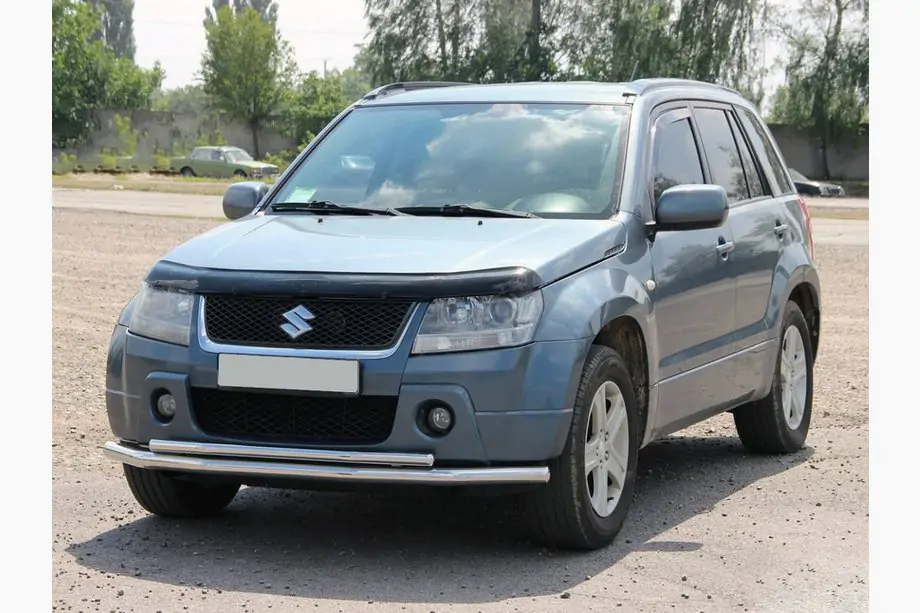 Suzuki Grand Vitara 2005–2017 Voorste dubbele bullbar 60/42 mm (RVS) Image