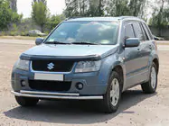 Suzuki Grand Vitara 2005–2017 Voorste dubbele bullbar 60/42 mm (RVS) foto 1