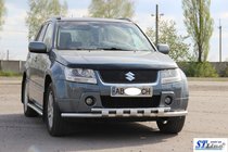 Suzuki Grand Vitara 2005–2017 Voorste bullbar ST015 (RVS) foto 3
