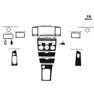 Dashboard sierlijsten (2004-2007) Toyota Corolla 2002–2007 foto 3