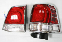 Toyota Land Cruiser 200 2007–2021 Chromen achterlichtcovers (2008-2012, 4-delig, kunststof) foto 1