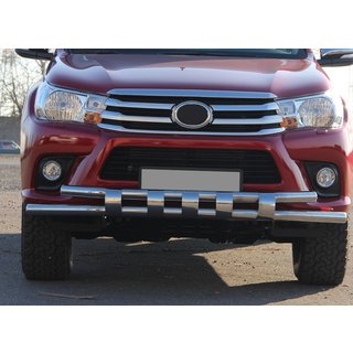 Voorbeschermbeugel ST015 (RVS) Toyota Hilux 2015– foto 3