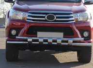 Toyota Hilux 2015– Voorbeschermbeugel ST015 (RVS) foto 3