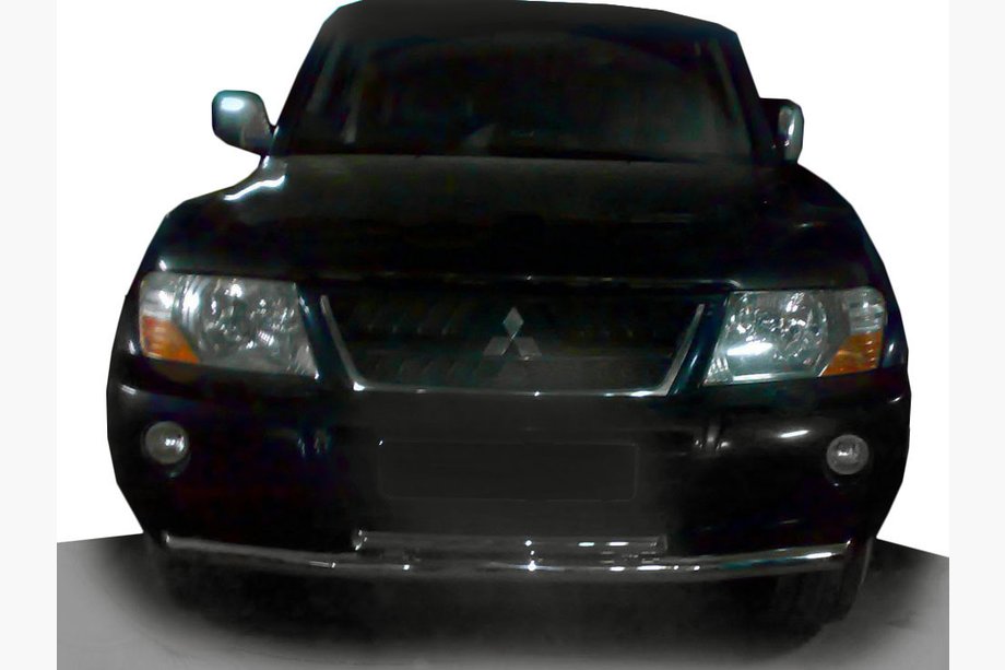 Mitsubishi Pajero Wagon III 1999–2006 Voorbeschermbeugel ST014 (RVS) Image