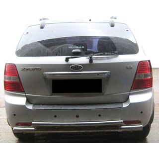 Dubbele achterbeugel AK002 (RVS) Kia Sorento I BL 2002–2009 foto 1