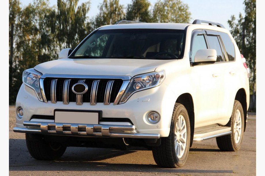 Toyota Land Cruiser Prado 150 2009–2023 Voorbeschermbeugel ST015 (RVS) Image