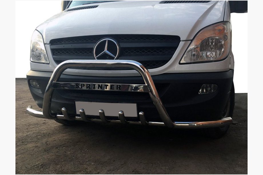 Mercedes Sprinter W906 2006–2018 Bullbar WT003-Plus (RVS) Image