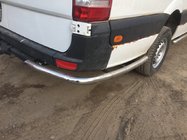 Mercedes Sprinter W906 2006–2018 Schuin geplaatste zijbuizen achter het achterwiel (2 st., RVS) foto 3