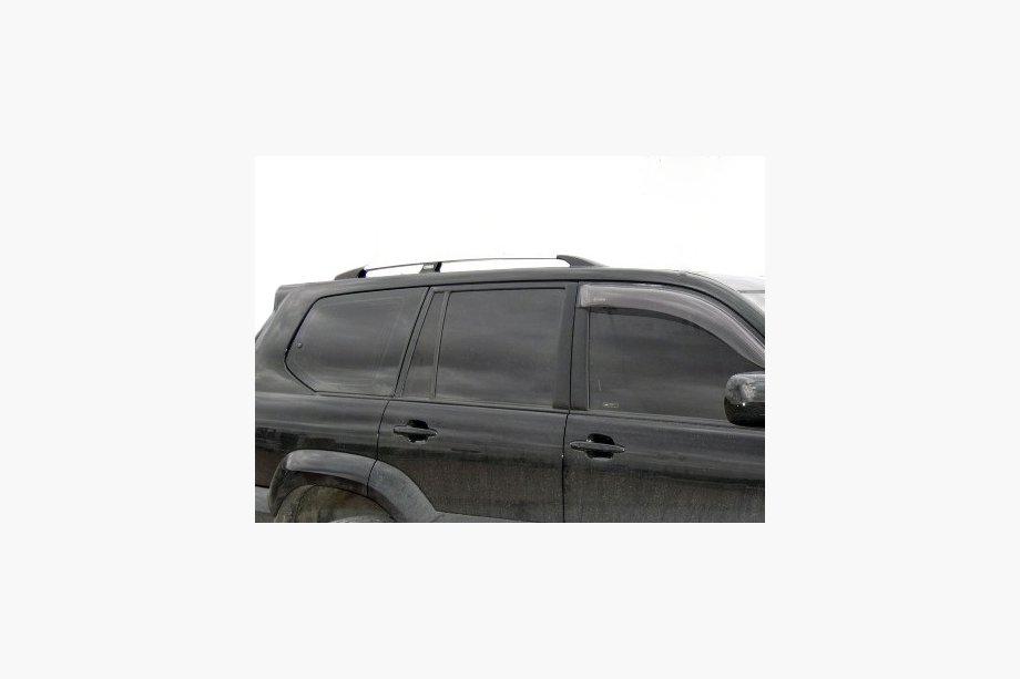Toyota Land Cruiser Prado 120 2002–2009 Turkse dakrails grijs metallic Kunststof voetjes Image