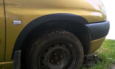 Peugeot Partner 1996–2008 Kunststof wielkastverbreders (4 stuks, zwart) foto 1