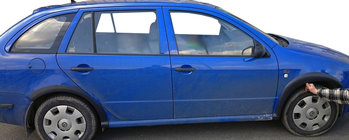 Skoda Fabia 2000–2007 Wielkastverbreders (set, zwart) foto 1