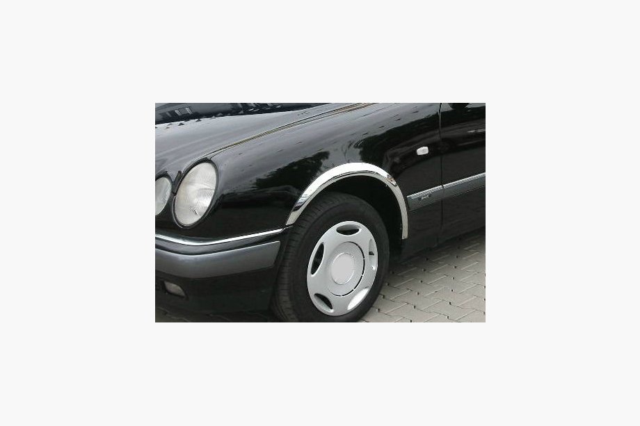 Mercedes E-class W210 1995–2002 RVS wielkastlijsten (set van 4 stuks) Image