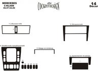Mercedes C-klasse W202 1993–2001 Dashboardpanelen (1997-2000) Carbonlook foto 2