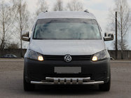 Volkswagen Caddy 2010–2015 Voorste beschermbeugel Shark ST015 (RVS) foto 1
