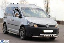Volkswagen Caddy 2010–2015 Voorste beschermbeugel Shark ST015 (RVS) foto 3