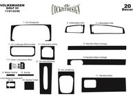Volkswagen Golf 3 1991–2001 Dashboard sierlijsten Aluminium foto 6