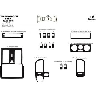 Dashboardpanelen (1999-2001) Volkswagen Polo 1994–2001 foto 3