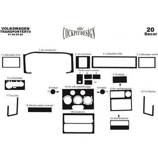 Dashboardbekleding (1996-1999) Volkswagen T4 Transporter 1990–2003 foto 4