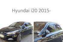 Hyundai I-20 2014–2020 Raamdeflectoren (set van 4, Perflex) foto 1