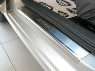 Volkswagen Jetta 2011–2018 Nataniko RVS dorpellijsten (set van 4) Standaard - Lohmann-tape, 0,5 mm foto 1