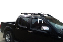 Nissan Navara 2006–2015 Dakrails met dwarsbalken (2 stuks, chroom) foto 2