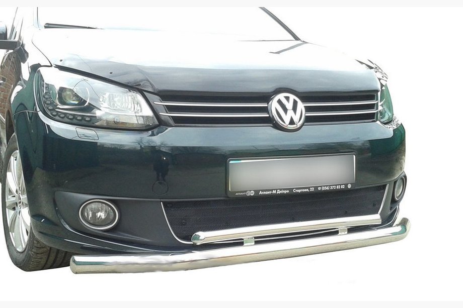Volkswagen Caddy 2010–2015 Voorste dubbele bullbar 70/48 mm (RVS) Image