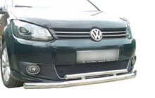 Volkswagen Caddy 2010–2015 Voorste dubbele bullbar 70/48 mm (RVS) foto 1