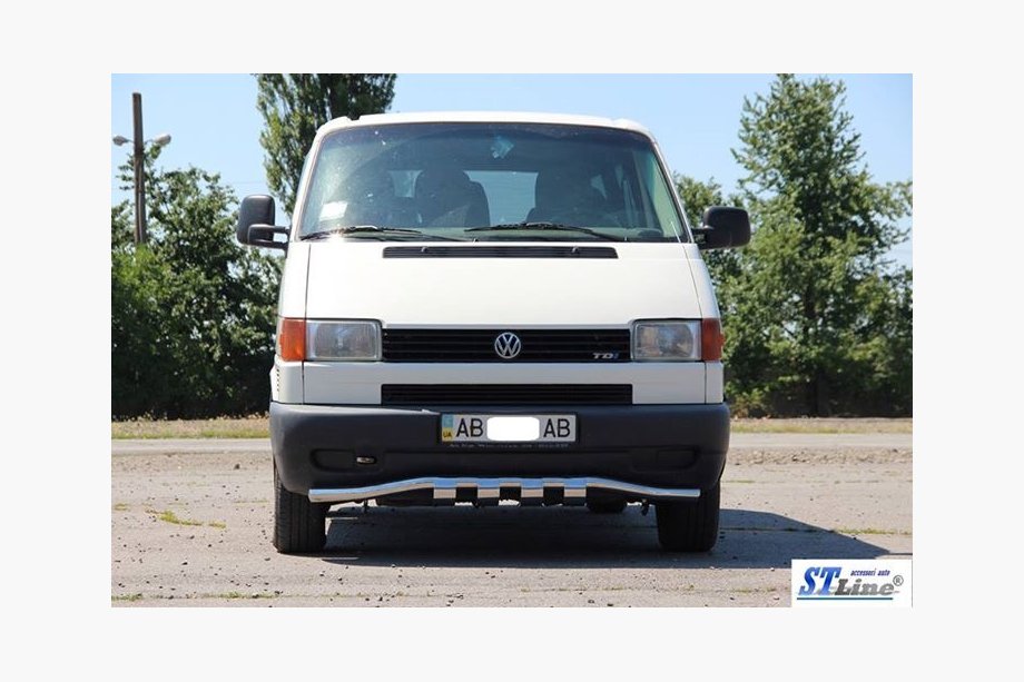 Volkswagen T4 Caravelle/Multivan 1990–2003 Frontbescherming met grille ST010 (RVS) 60 mm Foto 2