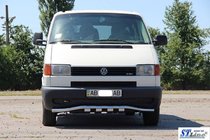 Volkswagen T4 Transporter 1990–2003 Frontbescherming met grille ST010 (RVS) foto 2