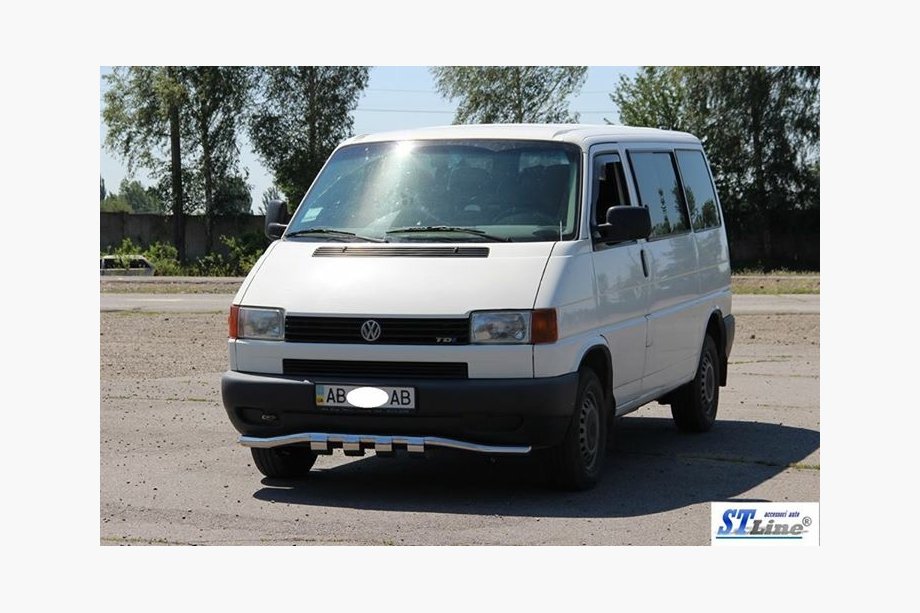 Volkswagen T4 Caravelle/Multivan 1990–2003 Frontbescherming met grille ST010 (RVS) 60 mm Foto 3