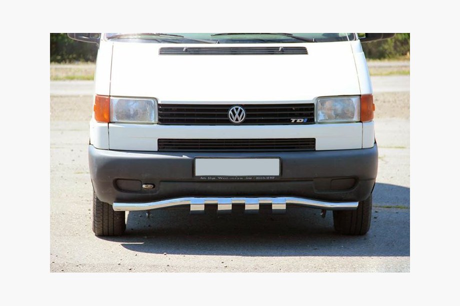 Volkswagen T4 Transporter 1990–2003 Frontbescherming met grille ST010 (RVS) Image