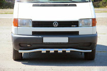 Volkswagen T4 Transporter 1990–2003 Frontbescherming met grille ST010 (RVS) foto 1