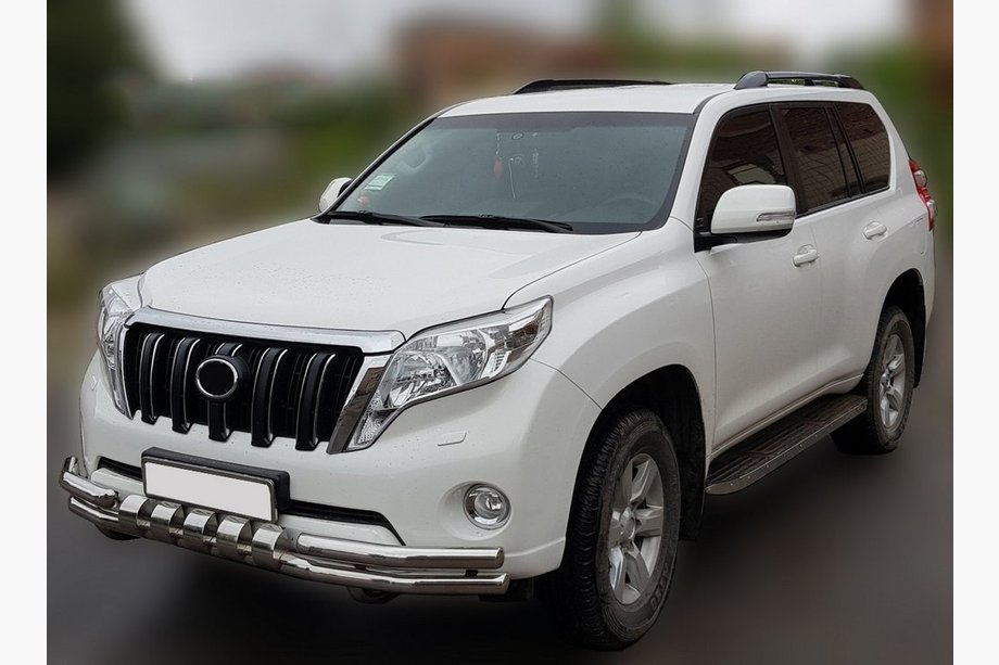 Toyota Land Cruiser Prado 150 2009–2023 RVS voorbumperbescherming F3-31 Image
