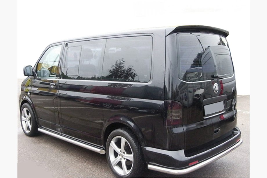 Volkswagen T5 Caravelle 2004–2010 Achterbeschermbeugel hoekmodel AK005 (RVS) Foto 1