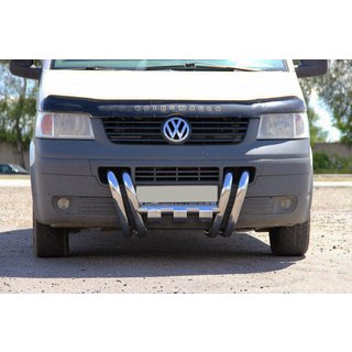 RVS bullbar ST006-15 "Neusgaten" (RVS) Volkswagen T5 Transporter 2003–2010 foto 1
