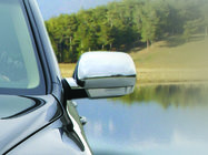 Volkswagen Touareg 2002–2010 Chromen spiegelkappen 2003-2007 (2 stuks, RVS) Carmos - Turks staal foto 2