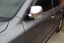 Volkswagen Touareg 2002–2010 Chromen spiegelkappen 2003-2007 (2 stuks, RVS) Carmos - Turks staal foto 1