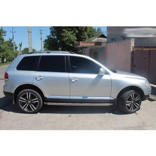 Dakrails chroom (kunststof voeten) Volkswagen Touareg 2002–2010 foto 4