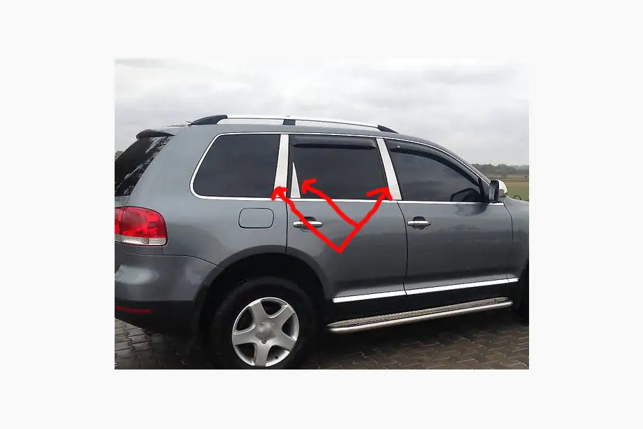 Volkswagen Touareg 2002–2010 Chroom deurstijlen (6-delig, RVS) Foto 7