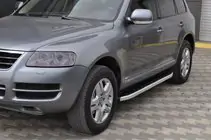 Volkswagen Touareg 2002–2010 Fullmond side steps (2 stuks, aluminium) foto 1