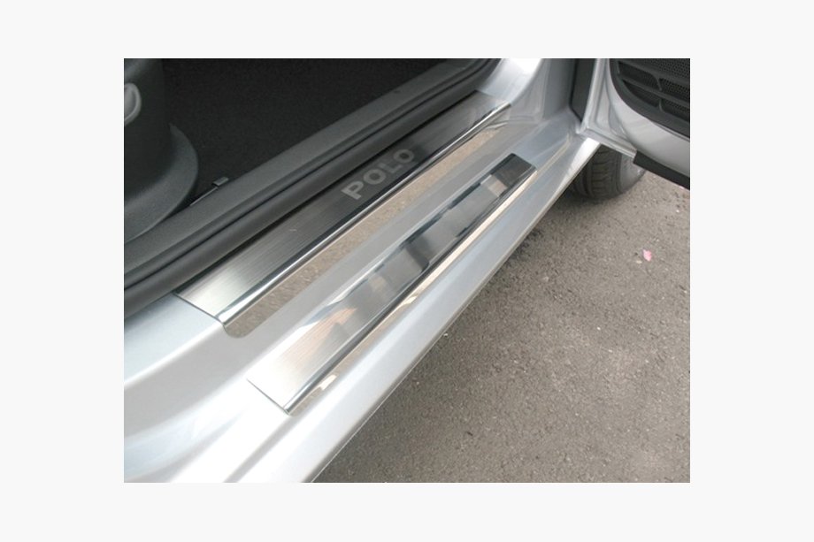 Volkswagen Polo 2010–2017 Nataniko instaplijsten (8-delig, RVS) Premium - 3M tape, 0,8 mm Image