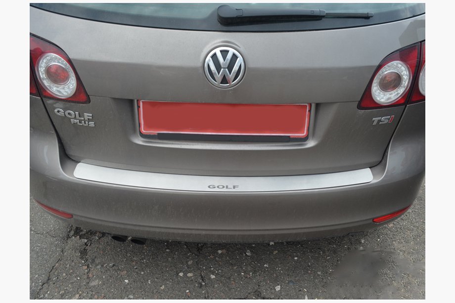 Volkswagen Golf 5 2003–2009 Achterbumperbeschermplaat Натаніко (RVS) Image