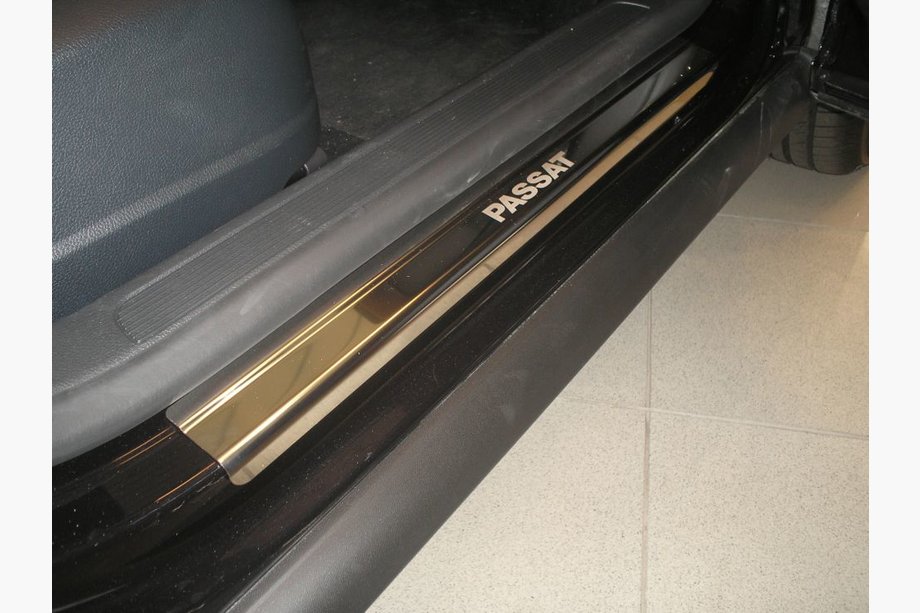 Volkswagen Passat B7 2012–2015 Nataniko RVS dorpellijsten (set van 4) Europa, standaard - Lohmann tape, 0,5 mm Image