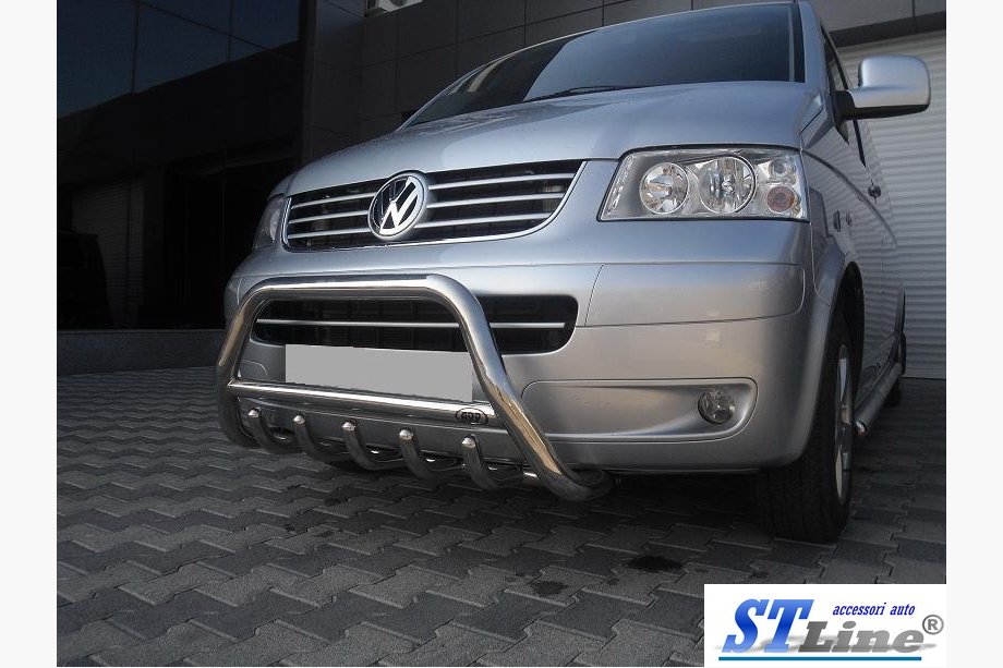 Volkswagen T5 Caravelle 2004–2010 Bullbar WT003 (RVS) 60 mm, zonder opschrift Foto 5