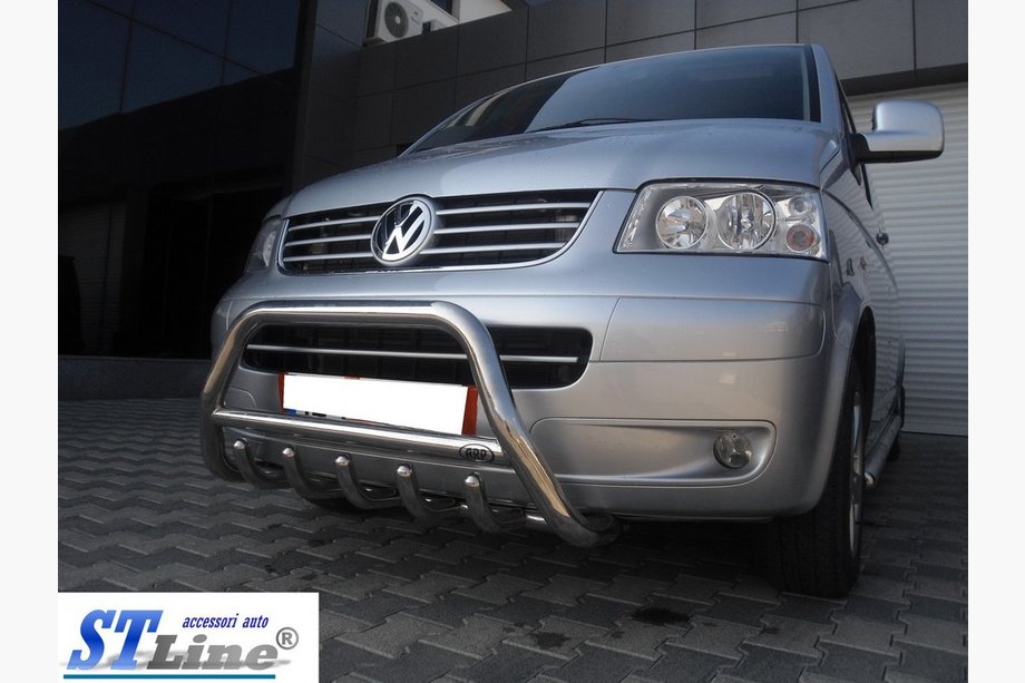Volkswagen T5 Caravelle 2004–2010 Bullbar WT003 (RVS) 60 mm, zonder opschrift Foto 9
