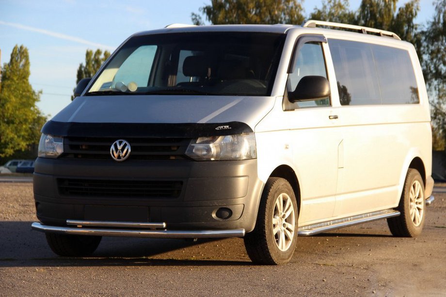 Volkswagen T5 2010–2015 Onderste dubbele lip 70/48 mm (RVS) Image